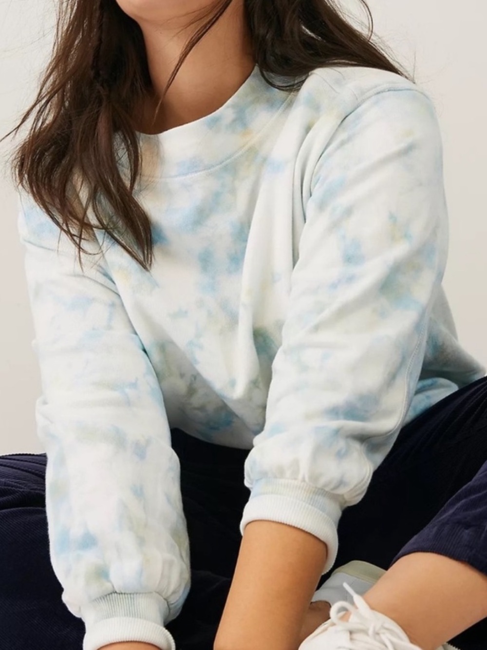 Anthropologie Pilcro and the Letterpress Elayna Blue Tie-Dye Sweatshirt